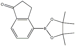 4-(4,4,5,5-四甲基-1,3,2-二氧硼杂环戊烷-2-基)-2,3-二氢-1H-茚-1-酮结构式