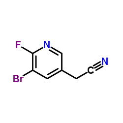 (5-Bromo-6-fluoro-3-pyridinyl)acetonitrile Structure