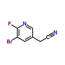 (5-Bromo-6-fluoro-3-pyridinyl)acetonitrile结构式