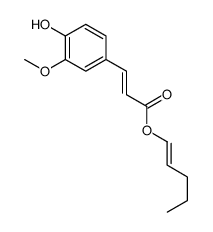 pent-1-enyl 3-(4-hydroxy-3-methoxyphenyl)prop-2-enoate结构式