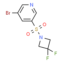 3-bromo-5-(3,3-difluoroazetidin-1-ylsulfonyl)pyridine Structure
