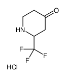 2-(TRIFLUOROMETHYL)PIPERIDIN-4-ONE HYDROCHLORIDE结构式
