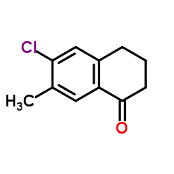 6-Chloro-7-methyl-3,4-dihydro-1(2H)-naphthalenone结构式