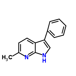 6-Methyl-3-phenyl-1H-pyrrolo[2,3-b]pyridine结构式