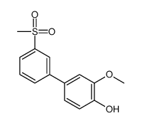 2-methoxy-4-(3-methylsulfonylphenyl)phenol结构式