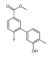 methyl 4-fluoro-3-(3-hydroxy-4-methylphenyl)benzoate结构式