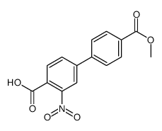 4-(4-methoxycarbonylphenyl)-2-nitrobenzoic acid Structure