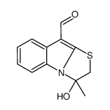 1-hydroxy-1-methyl-2H-[1,3]thiazolo[3,2-a]indole-4-carbaldehyde结构式