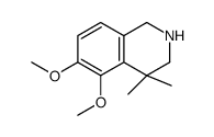 5,6-dimethoxy-4,4-dimethyl-1,2,3,4-tetrahydroisoquinoline结构式
