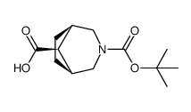 (1R,5S,8r)-3-(tert-butoxycarbonyl)-3-azabicyclo[3.2.1]octane-8-carboxylic acid structure