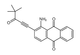 1-amino-2-(4,4-dimethyl-3-oxopent-1-ynyl)anthracene-9,10-dione结构式