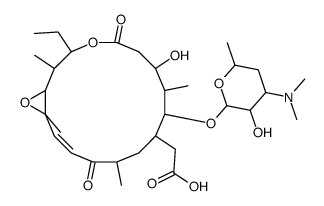 2-[(14E)-9-[4-(dimethylamino)-3-hydroxy-6-methyloxan-2-yl]oxy-3-ethyl-7-hydroxy-2,8,12,16-tetramethyl-5,13-dioxo-4,17-dioxabicyclo[14.1.0]heptadec-14-en-10-yl]acetic acid结构式