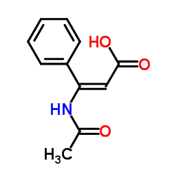 (2E)-3-Acetamido-3-phenylacrylic acid结构式