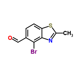4-Bromo-2-methyl-1,3-benzothiazole-5-carbaldehyde结构式