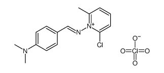 2-Chloro-1-{(E)-[4-(dimethylamino)benzylidene]amino}-6-methylpyri dinium perchlorate Structure