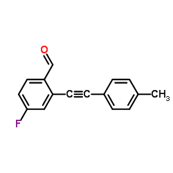 4-fluoro-2-(p-tolylethynyl)benzaldehyde Structure
