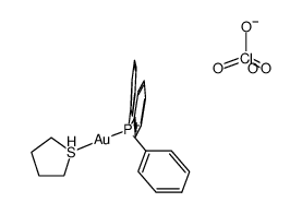 {Au(tetrahydrothiophene)(triphenylphosphine)}(ClO4) Structure