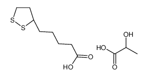 5-[(3R)-dithiolan-3-yl]pentanoic acid,2-hydroxypropanoic acid结构式