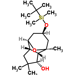 1,4,4-trimethyl-9-(tert-butyldimethylsilyloxy)-11-oxatricyclo(5.3.1.0(2,6))-undecan-3-ol结构式