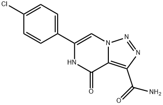 6-(4-chlorophenyl)-4-oxo-4H,5H-[1,2,3]triazolo[1,5-a]pyrazine-3-carboxamide结构式