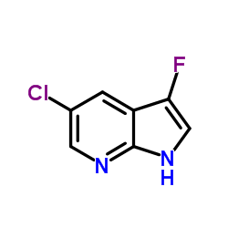 5-Chloro-3-fluoro-1H-pyrrolo[2,3-b]pyridine结构式