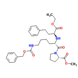 N-Benzyloxycarbonyl (S)-Lisinopril Ethyl Methyl Diester Structure