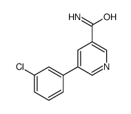 5-(3-chlorophenyl)pyridine-3-carboxamide结构式