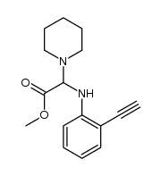 methyl 2-(2-ethynylphenylamino)-2-(piperidin-1-yl)acetate结构式