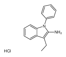 2-amino-1-phenyl-3-ethylindole hydrochloride结构式