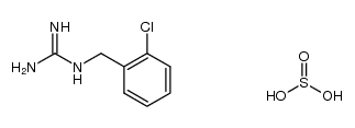 1-(2-chlorobenzyl)guanidine sulfite Structure