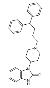 1-[1-(4,4-diphenyl-butyl)-piperidin-4-yl]-1,3-dihydro-benzoimidazol-2-one结构式