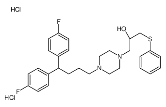 (2S)-1-[4-[4,4-bis(4-fluorophenyl)butyl]piperazin-1-yl]-3-phenylsulfanylpropan-2-ol,dihydrochloride Structure