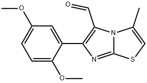 6-(2,5-dimethoxyphenyl)-3-methylimidazo[2,1-b]thiazole-5-carboxaldehyde结构式