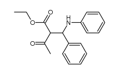 Ethyl α-acetyl-β-anilino-β-phenylpropionate结构式