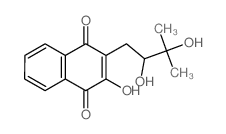 1,4-Naphthalenedione,2-(2,3-dihydroxy-3-methylbutyl)-3-hydroxy- structure