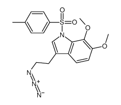 3-(2-azidoethyl)-6,7-dimethoxy-1-(4-methylphenyl)sulfonylindole结构式