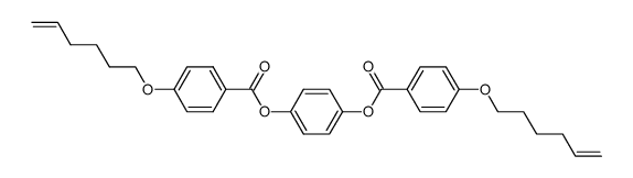 O,O'-Di[4-(5-hexenyloxy)benzoyl]hydroquinone结构式