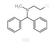 Benzenemethanamine,N-(2-chloroethyl)-N-methyl-a-phenyl-, hydrochloride (1:1)结构式