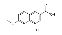 4-hydroxy-6-methoxynaphthalene-2-carboxylic acid结构式