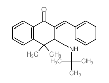 1(2H)-Naphthalenone,3-[(1,1-dimethylethyl)amino]-3,4-dihydro-4,4-dimethyl-2-(phenylmethylene)- structure