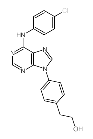 Benzeneethanol,4-[6-[(4-chlorophenyl)amino]-9H-purin-9-yl]- Structure