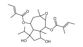 5,6-epoxy-1-isopropyl-3a,6-dimethyl-4,8-bis-(2-methyl-crotonoyloxy)-decahydro-azulene-1,3-diol Structure