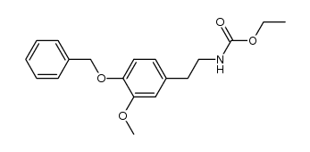 N-ethoxycarbonyl-4-benzyloxy-3-methoxyphenethylamine结构式