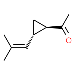 Ethanone, 1-[2-(2-methyl-1-propenyl)cyclopropyl]-, trans- (9CI) structure
