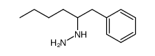 2-Hydrazino-1-phenyl-hexan Structure