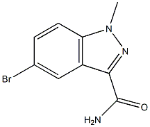 5-Bromo-1-methyl-1H-indazole-3-carboxylic acid amide Structure