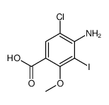 4-amino-5-chloro-3-iodo-2-methoxybenzoic acid Structure