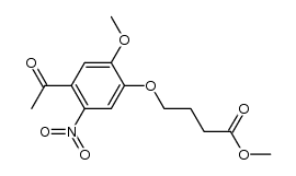 methyl 4-(4-acetyl-2-methoxy-5-nitrophenoxy)butyrate结构式