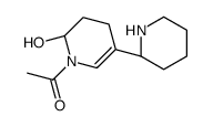 1-[(2R)-2-hydroxy-5-piperidin-2-yl-3,4-dihydro-2H-pyridin-1-yl]ethanone结构式