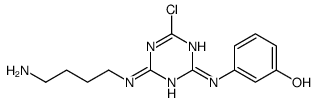 3-[[4-(4-aminobutylamino)-6-chloro-1,3,5-triazin-2-yl]amino]phenol结构式